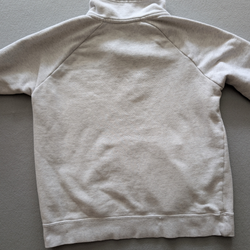 Nike Sportswear Essential Quarter Zip Fleece Pullover Sweatshirt Oatmeal Sz S image 7